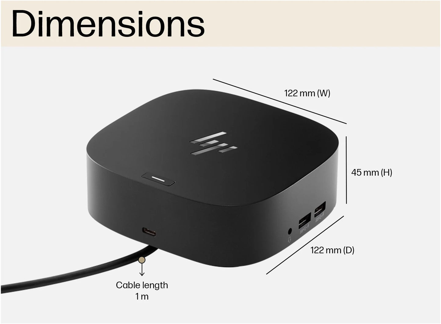 HP USB-C Dock G5 120W Docking Station, USB Type-C Refurbished